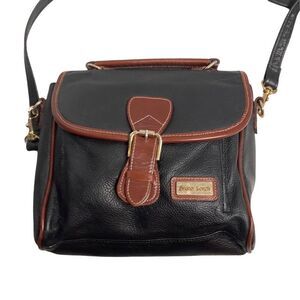 BRUNO LORELLI, Black & Brown Crossbody, handbag/purse. 9X3X9, magnetic closure,